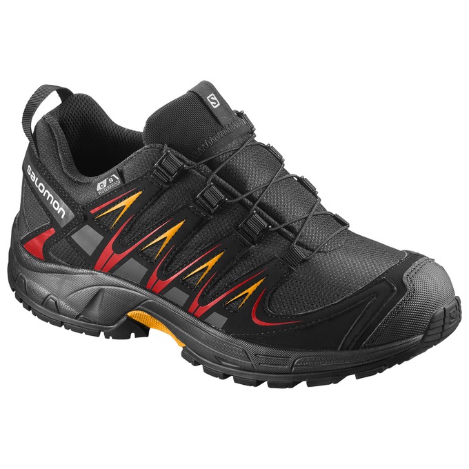 Zapatillas Trail Running Salomon Niños Negras - Salomon Argentina XA PRO 3D CSWP J ,102798-XCJ